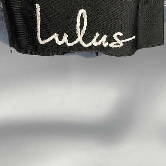 Lulu's Tender Moments Chambray Off the Shoulder Tie Sleeve Cropped Blouse Top - Picture 8 of 10